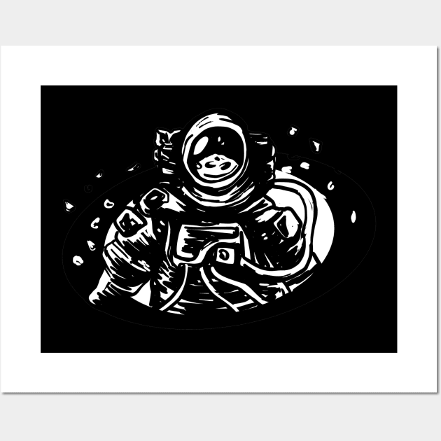 Space Astronaut Wall Art by khamidfarhan182